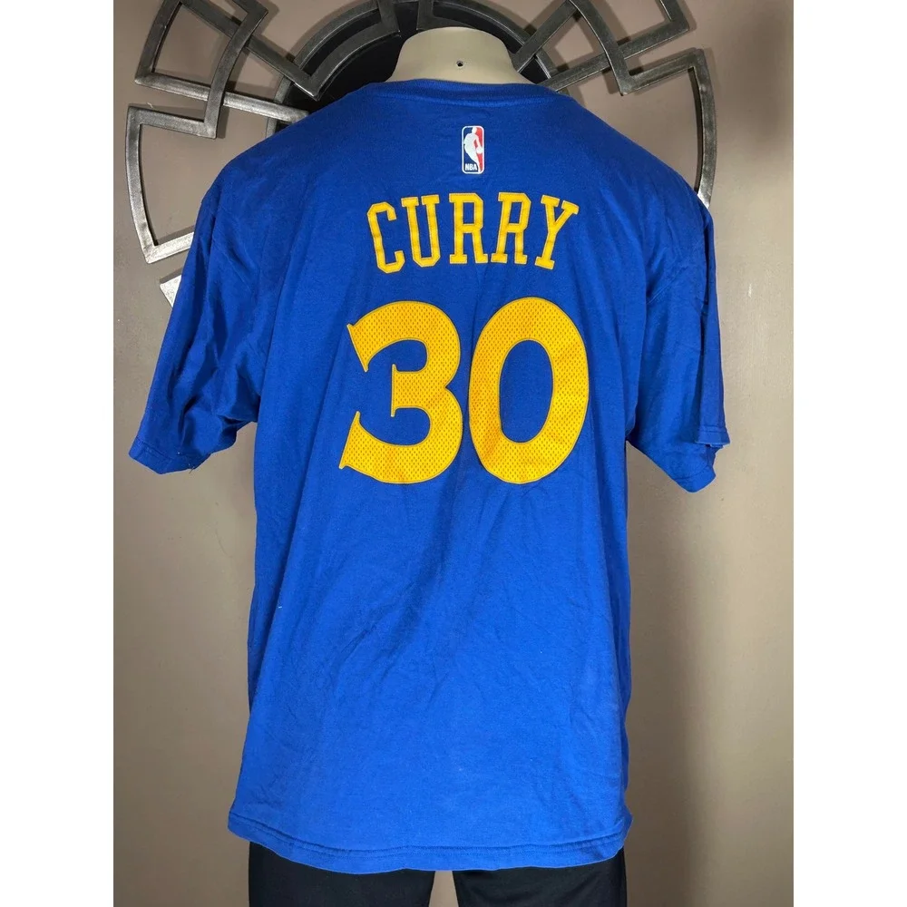 Adidas Golden State Warriors‎ Stephen Curry 30 Blue T Shirt 2X